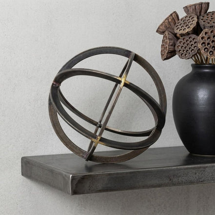 Armillary Sculpture - Sphere Metal Tabletop Statue