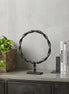 Braided Sculpture - 15" Black Metal Round Braided Tabletop Sculpture