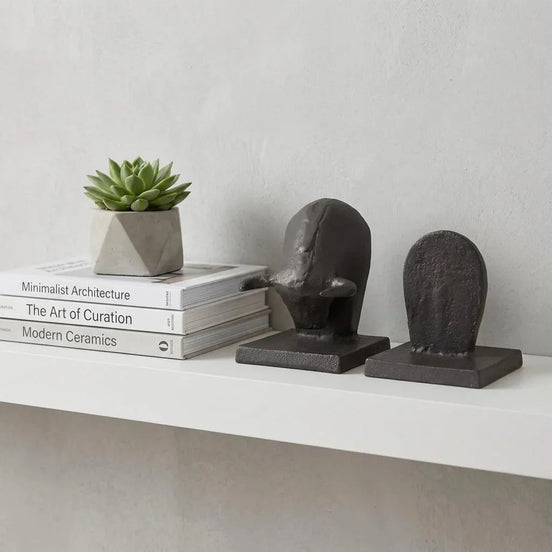 Bull Bookends - Set of Two 6" Bull Decorative Contemporary Bookends