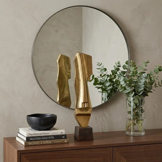 Gold Decorative Sculpture - Gold And Bronze Aluminum Statue