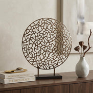 Sea Coral Sculpture - Bronze and Black Coral Statue