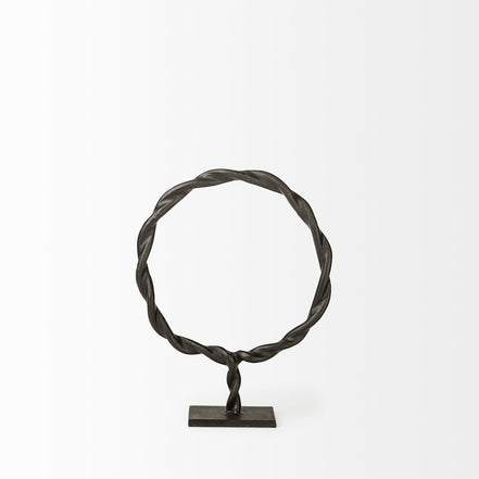 braided sculpture from front