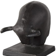 bull bookend metal head from angle