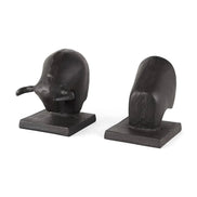 bull bookends from angle