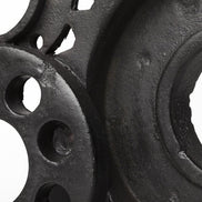 gear art sculpture close up