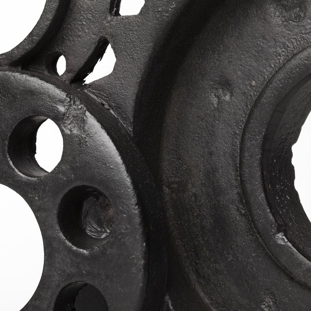 gear art sculpture close up