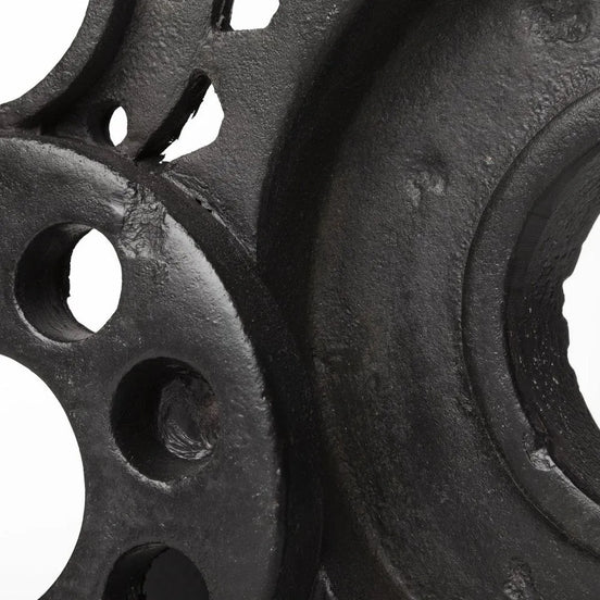 gear art sculpture close up