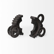 gear art sculpture from front