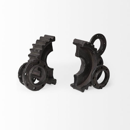 gear art sculpture from front