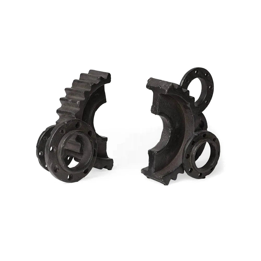 gear art sculpture from front