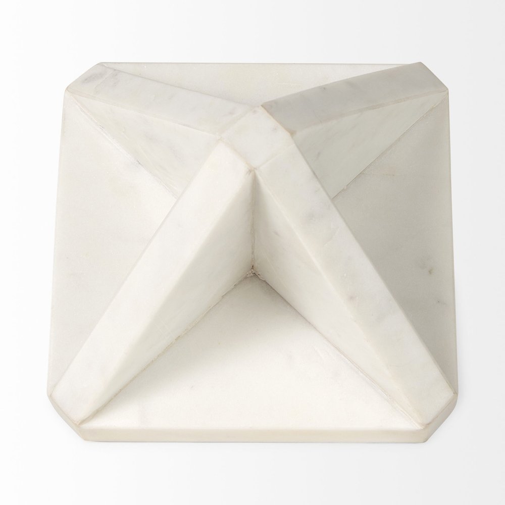 geometric square sculpture from above