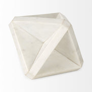 geometric square sculpture from left angle