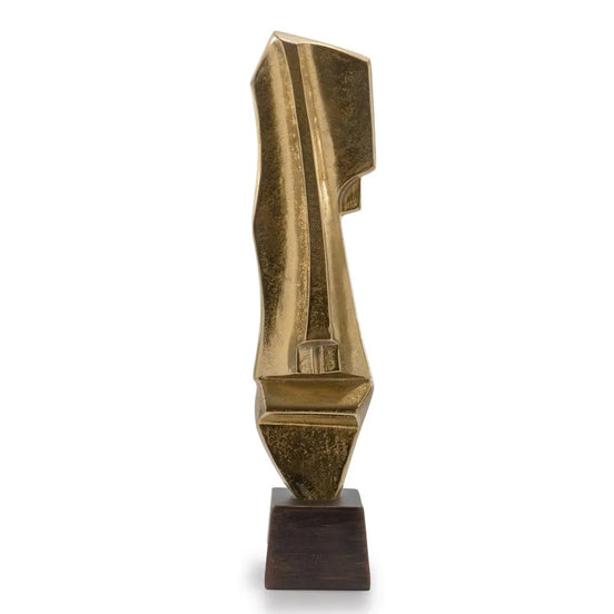 
gold decorative sculpture from the front