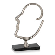 human face sculpture from right  side