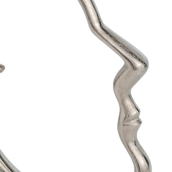human face sculpture x2 close up