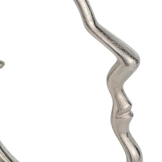 human face sculpture x2 close up