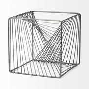 square metal cube from angle 2