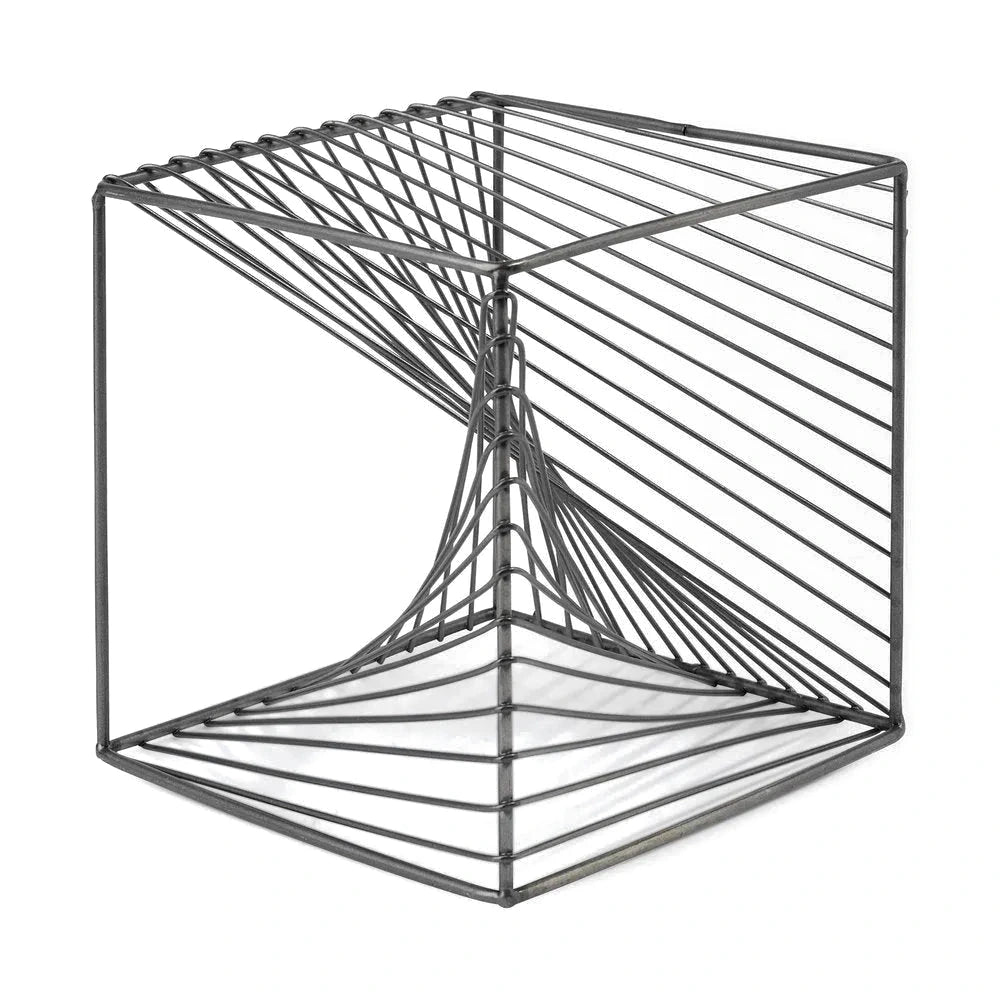 square metal cube from corner