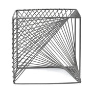 square metal cube from front