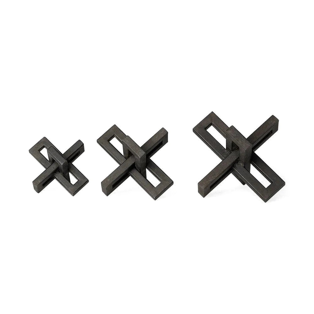 three figures art from above